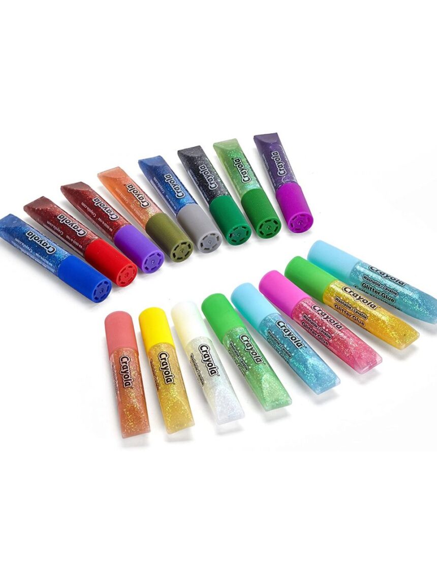 Crayola - 16 mini-colas glitter laváveis - Crayola