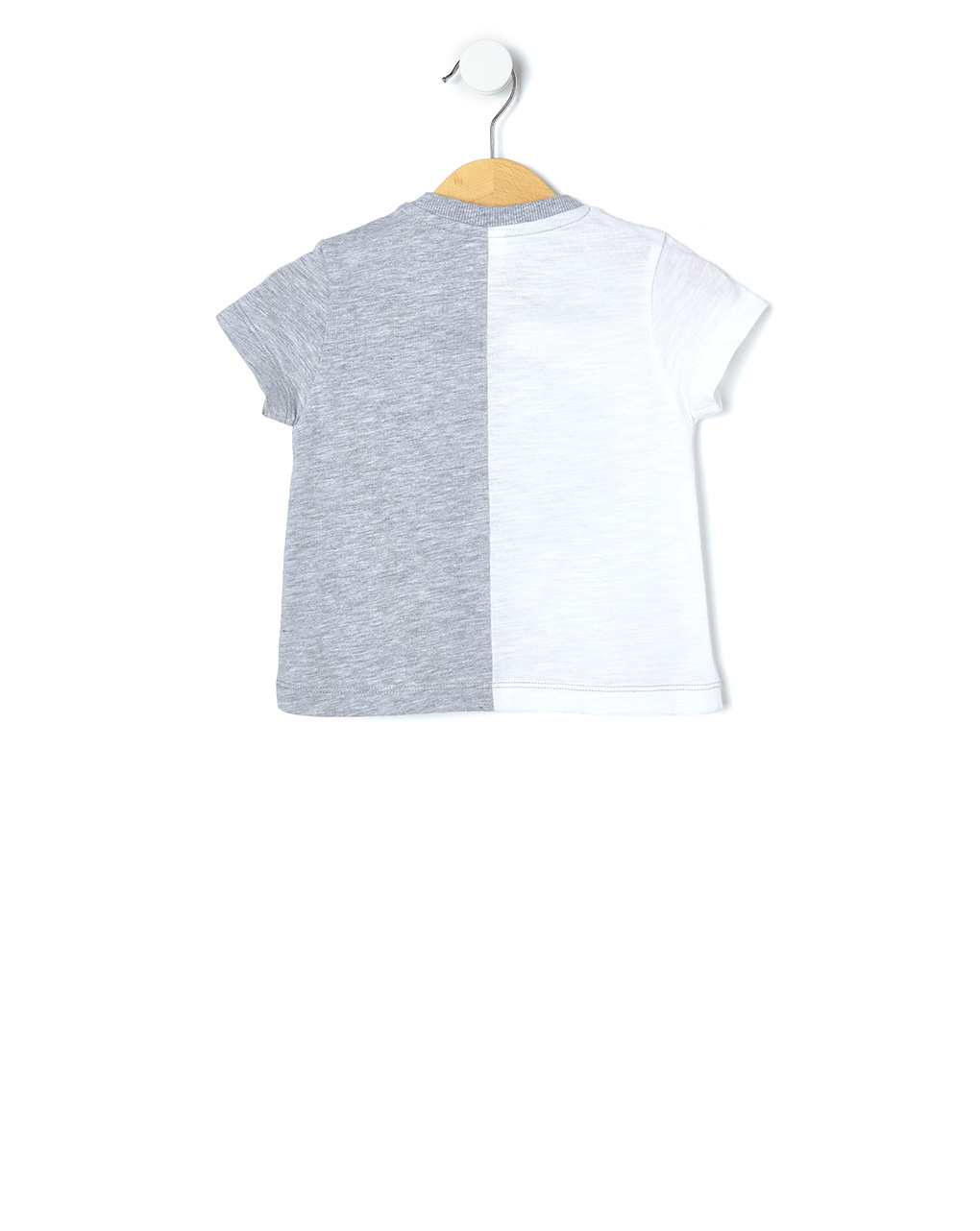 Camiseta bicolor com estampa - Prénatal