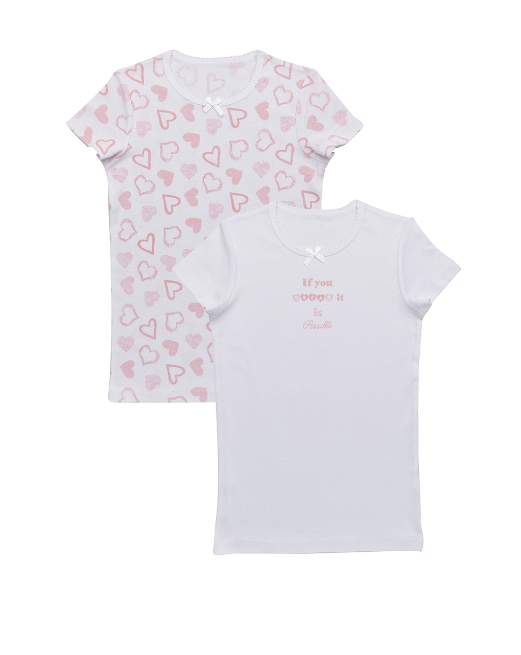 Pacote de 2 camisetas com estampa de corações - Prénatal