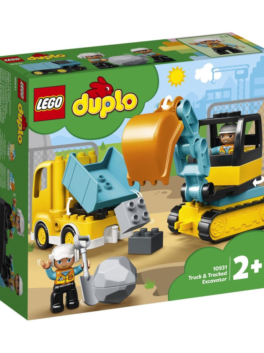 Duplo - escavadeira sobre esteiras e caminhões - 10931 - LEGO Duplo