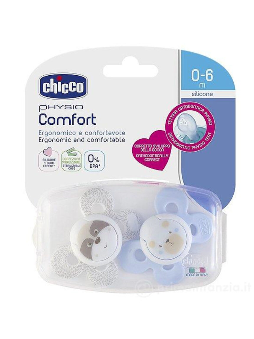 Chupeta bebê conforto silicone 0-6m 2 peças chicco - Chicco