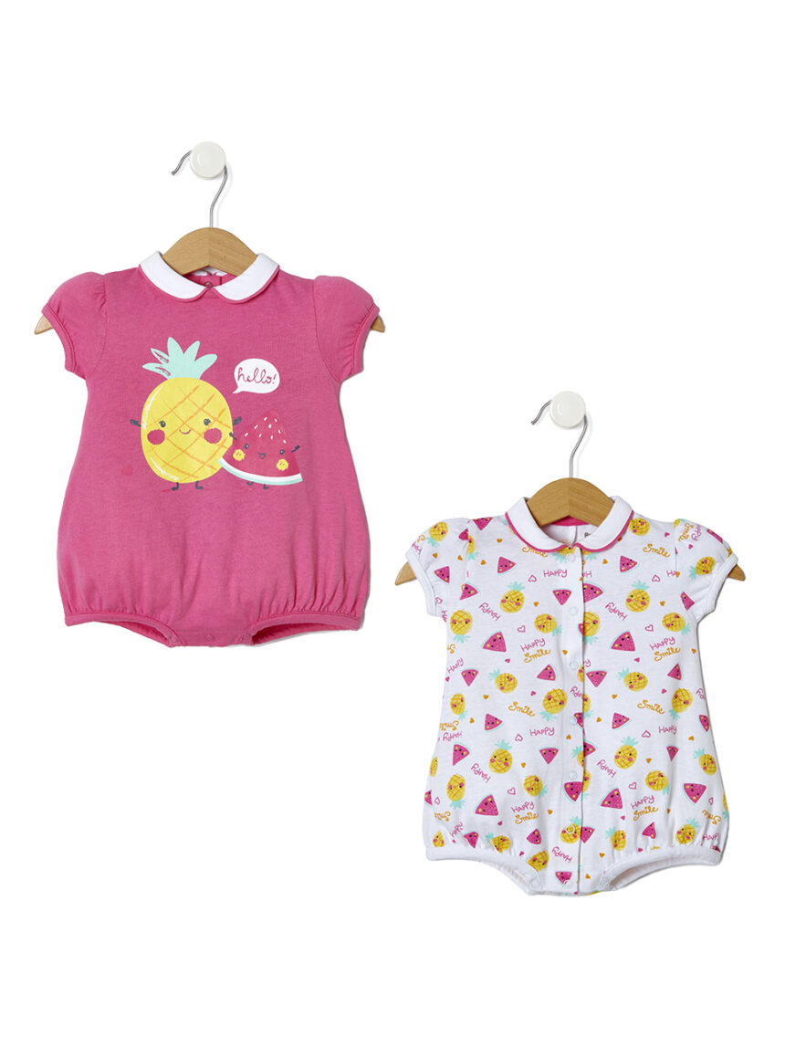 Pacote de 2 macacões de abacaxi e melancia - Prénatal