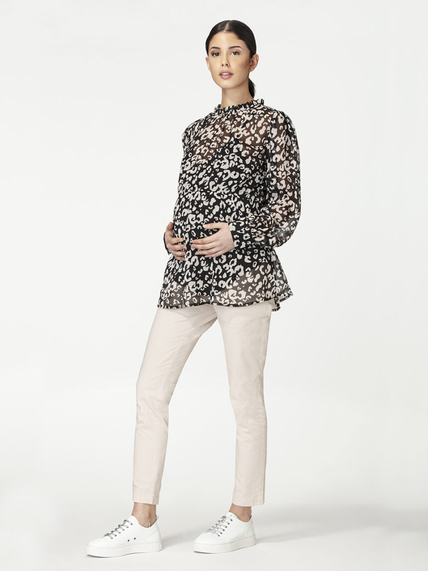Blusa de enfermagem com estampa animalier allover - Prénatal