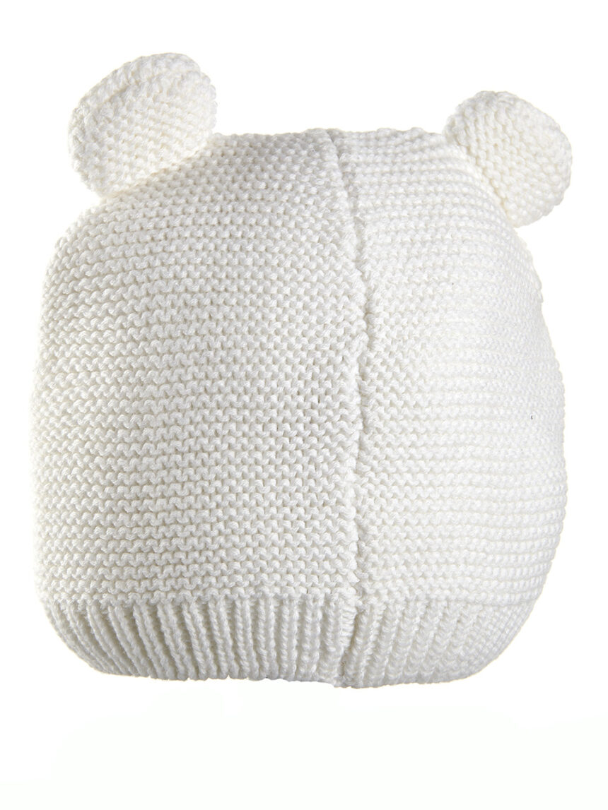 Chapéu tricot branco com orelhas - Prénatal