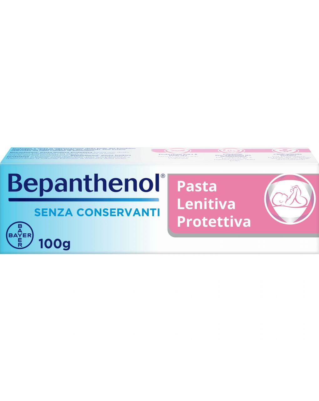 Pasta suavizante protetora de bepantenol - creme para trocar fraldas anti-vermelhidão para recém-nascidos - 100 g - Bepanthenol