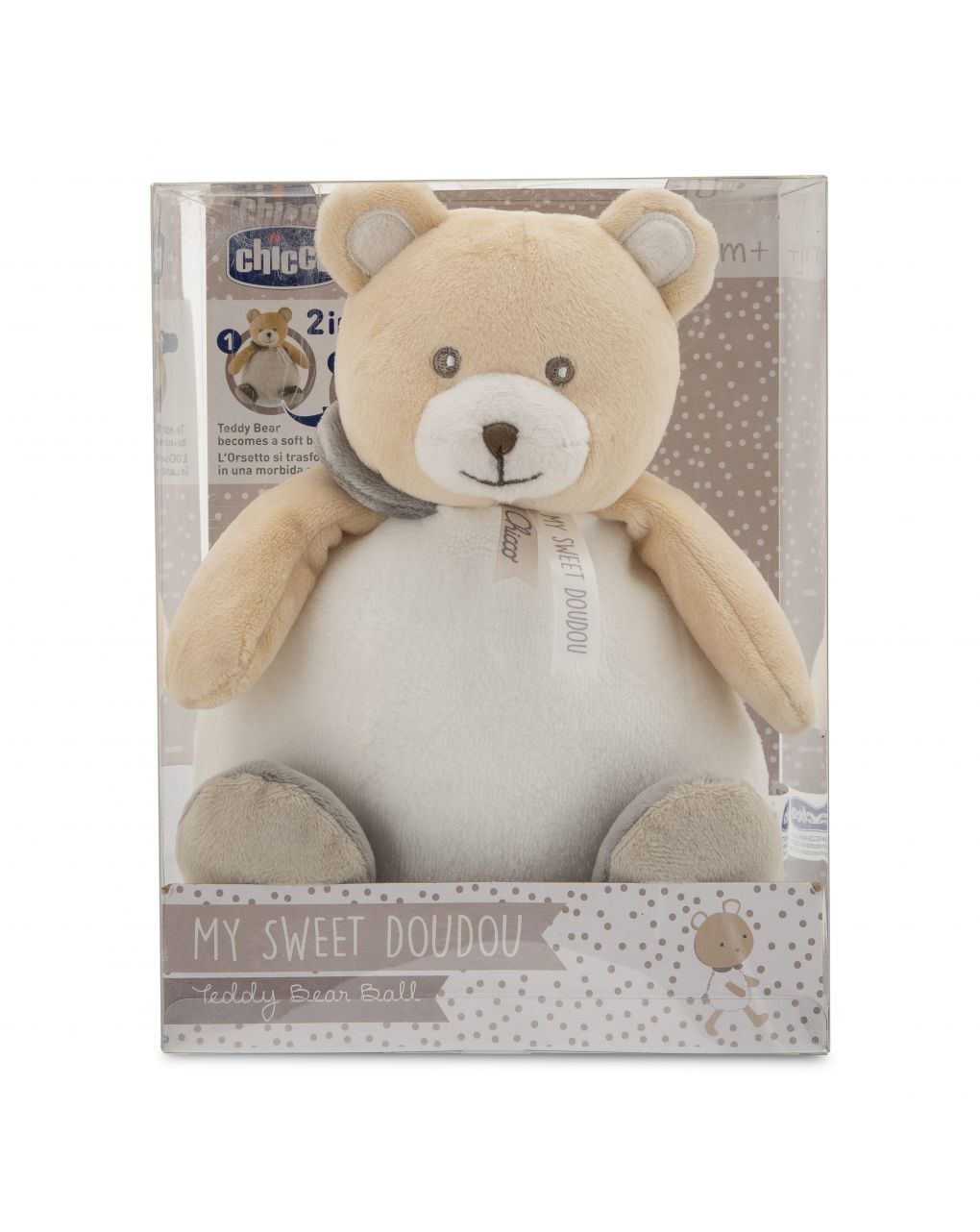 Chicco - bola doudou de urso de pelúcia macia - Chicco