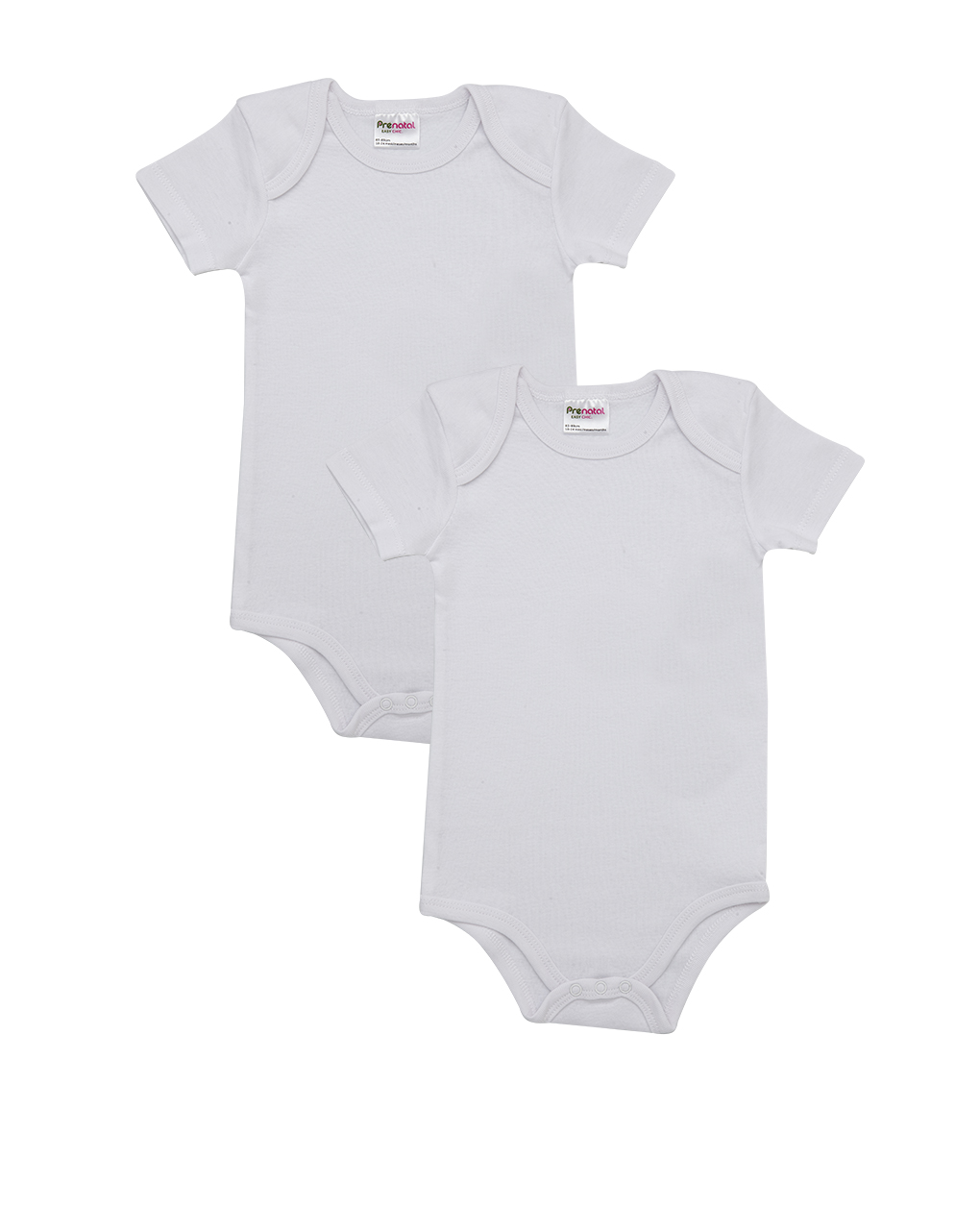 Pacote de 2 bodysuits brancos com decote americano - Prénatal