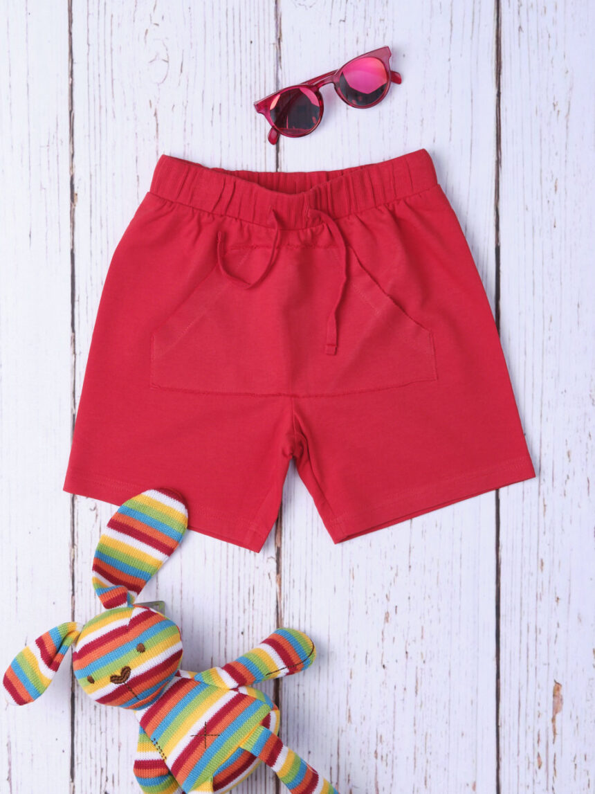 Shorts bimbo básico vermelho - Prénatal