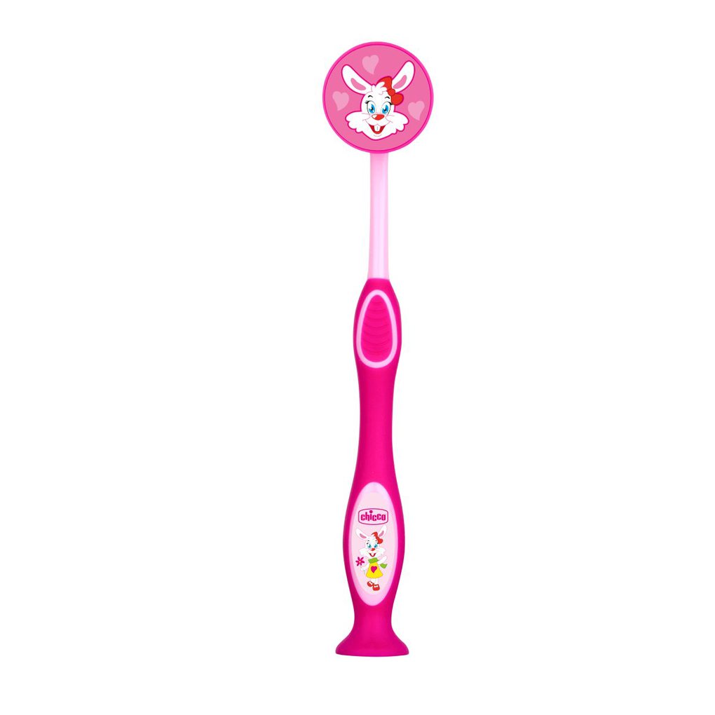Escova de dentes rosa 36m + - Chicco