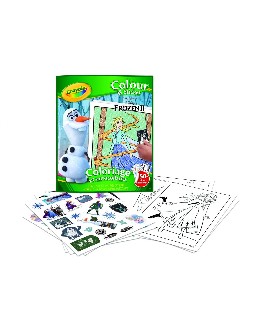 Crayola - álbum color'n stickers disney frozen 2 - Crayola