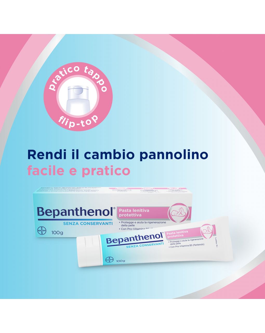 Pasta suavizante protetora de bepantenol - creme para trocar fraldas anti-vermelhidão para recém-nascidos - 100 g - Bepanthenol