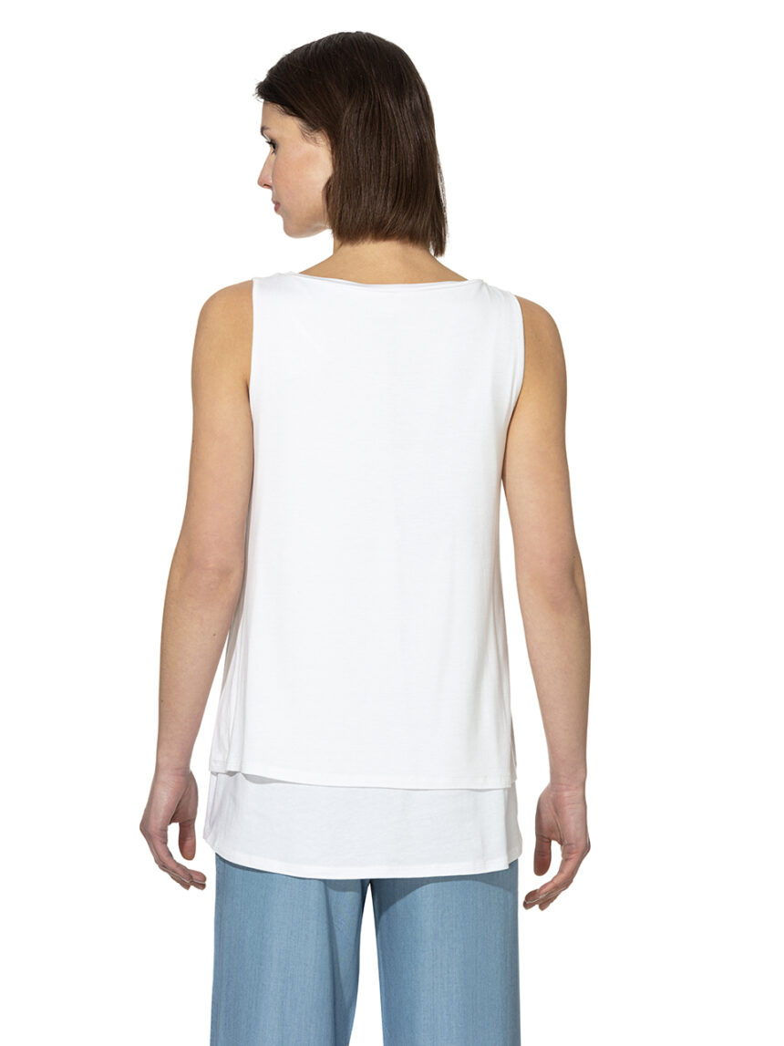 Camiseta de alças de enfermagem com estampa e grãos aplicados - Prénatal