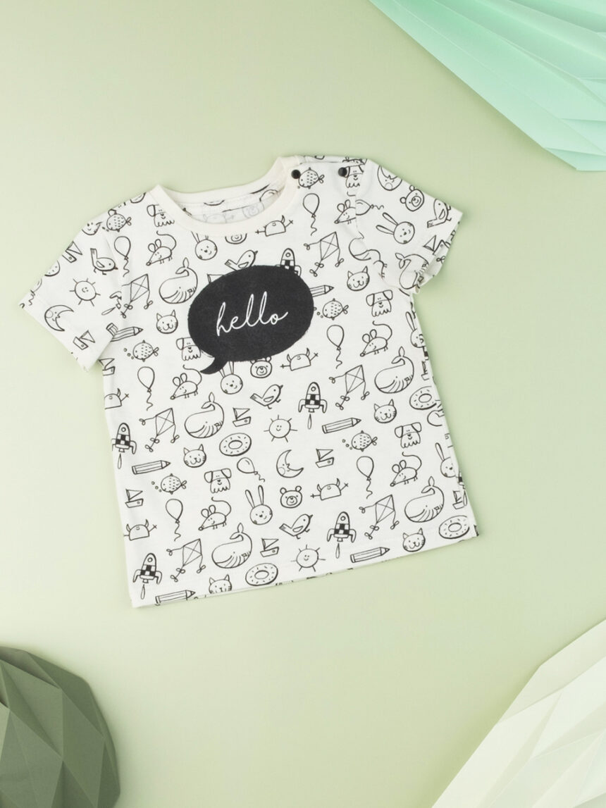 Camiseta bebê menino "olá" - Prénatal