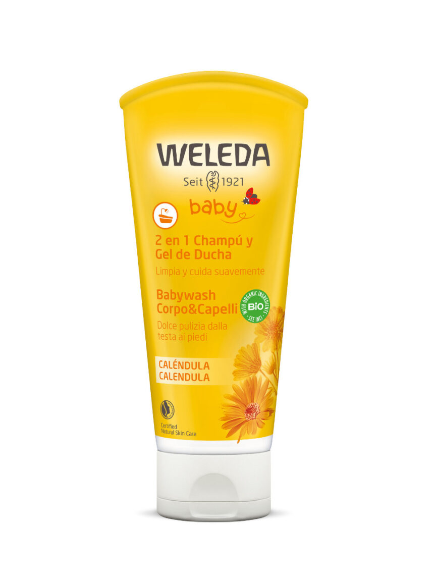 Calêndula para lavagem do corpo e cabelo de bebê 200 ml - Weleda