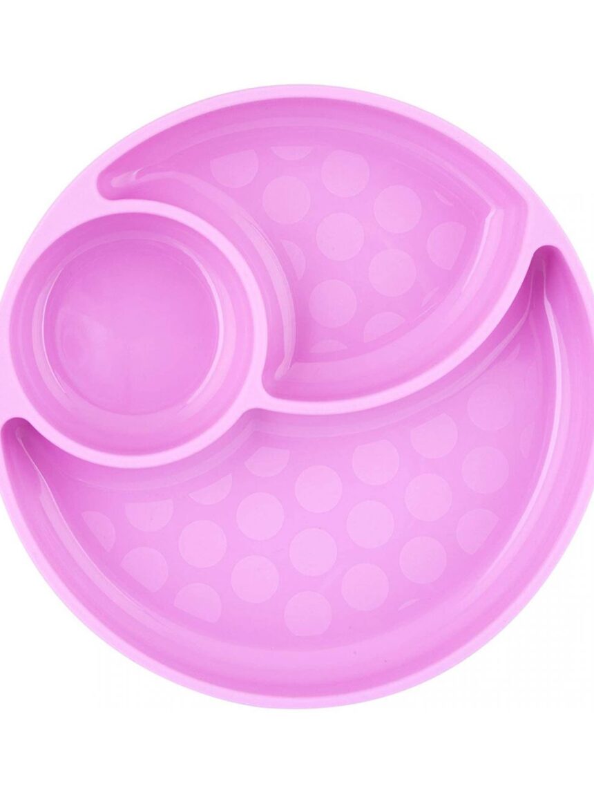 Placa de silicone com compartimentos com ventosa 12 meses + rosa - Chicco