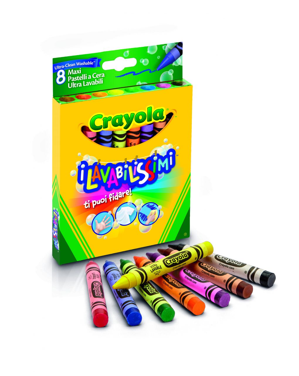 Crayola - 8 lápis de cera laváveis maxi - Crayola