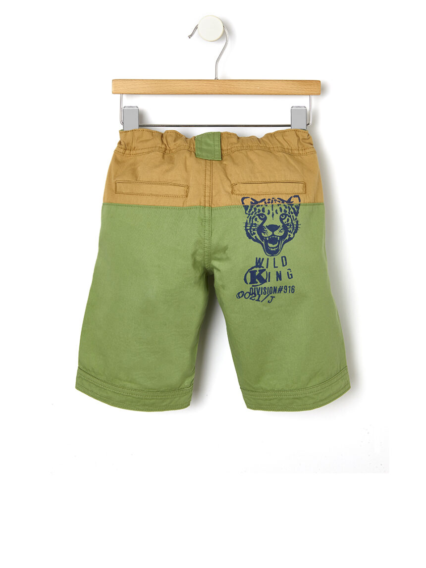 Bermuda com estampa de leopardo - Prénatal