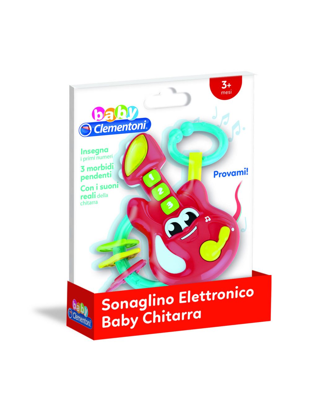 Clementoni bebê - chocalho de guitarra eletrônica para bebês - Clementoni