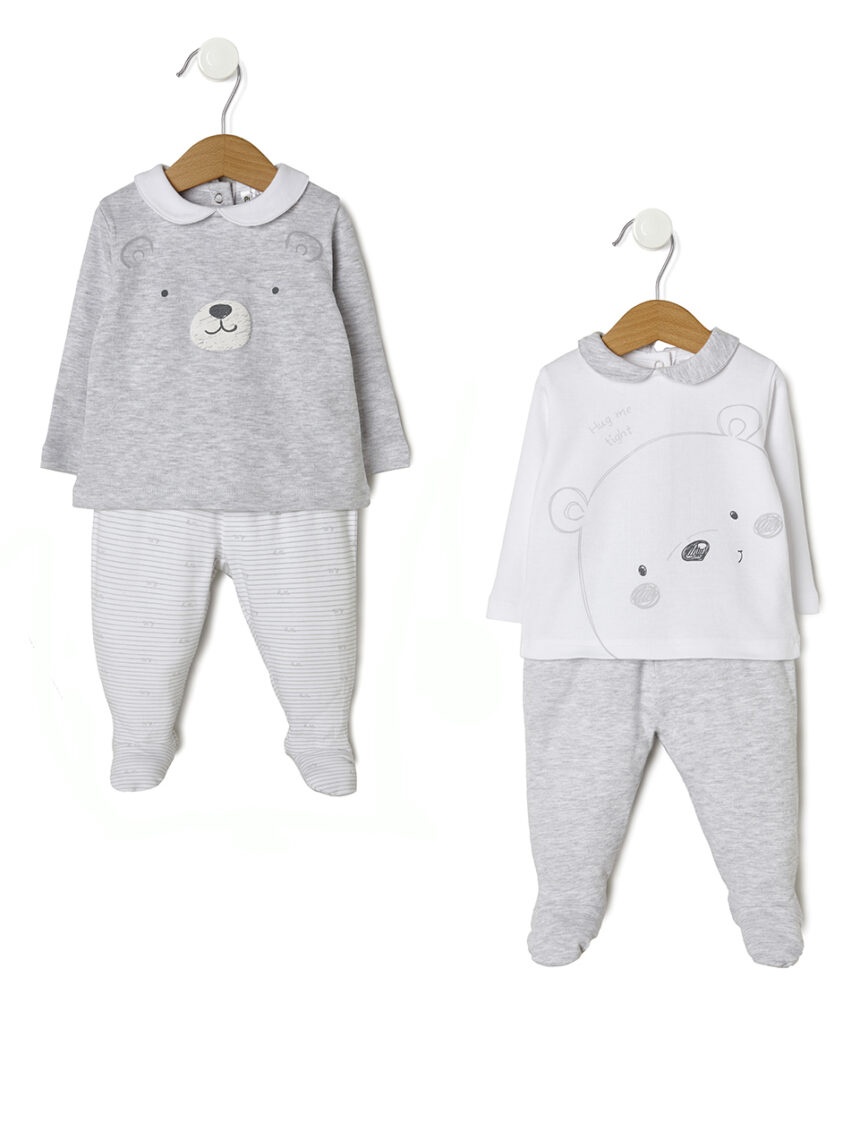 Pacote 2 completo com camisa e polainas com ursos - Prénatal