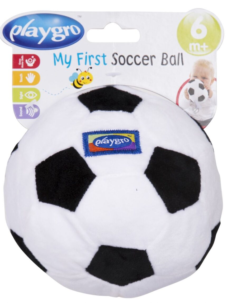 Playgro - minha primeira bola de futebol (preto e branco) - Playgro
