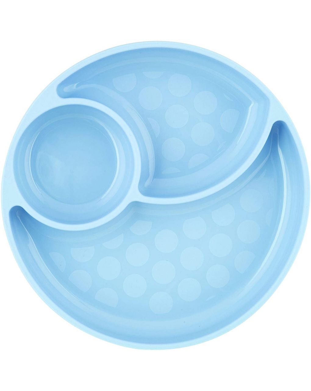 Placa de silicone com compartimentos com ventosa 12 meses + azul claro - Chicco