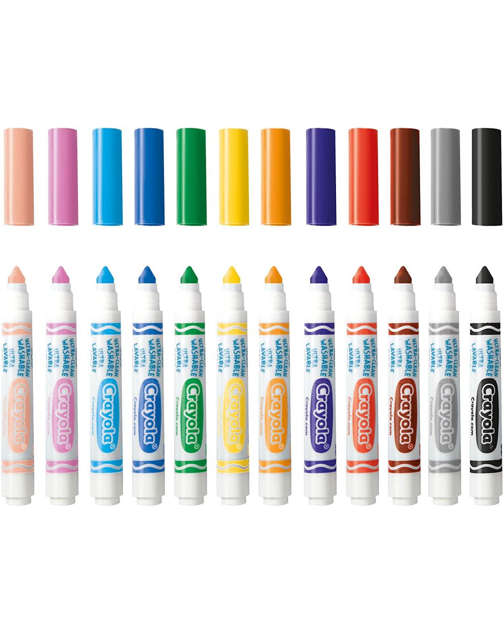 Crayola - 12 cores de maxi fibra ultra-laváveis - Crayola
