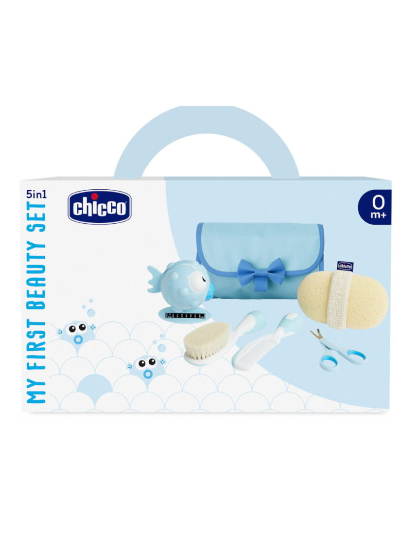 Conjunto de higiene 5em1 my first beauty azul claro - chicco - Chicco