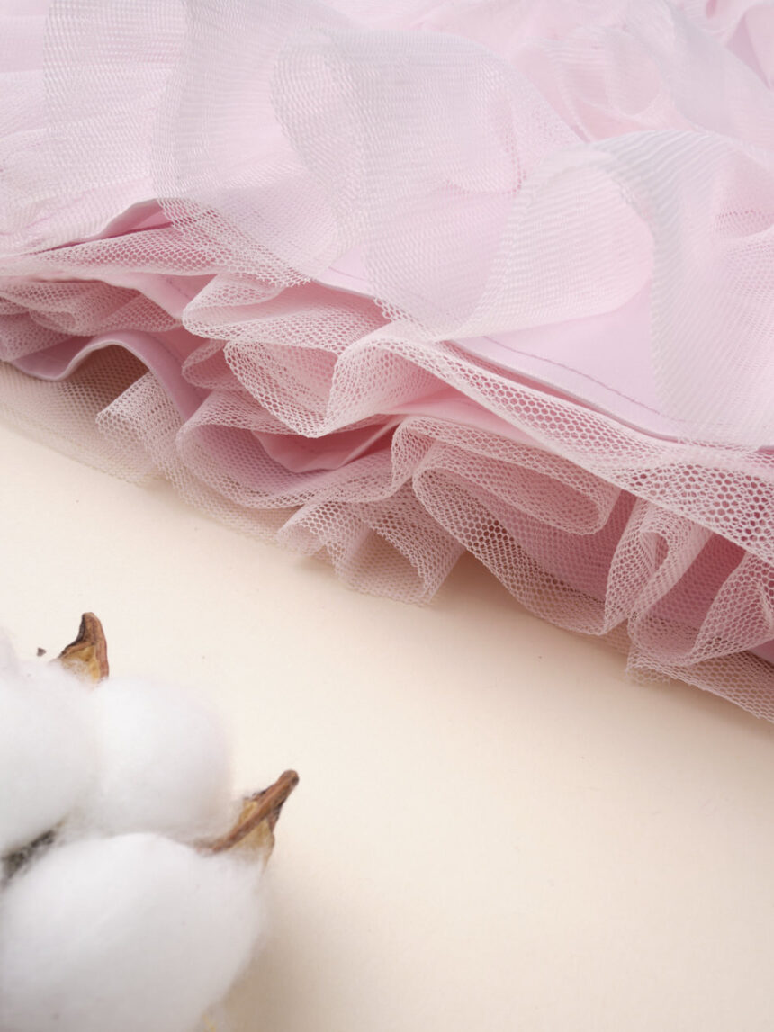 Vestido de cerimônia feminino "rosa e branco" - Prénatal