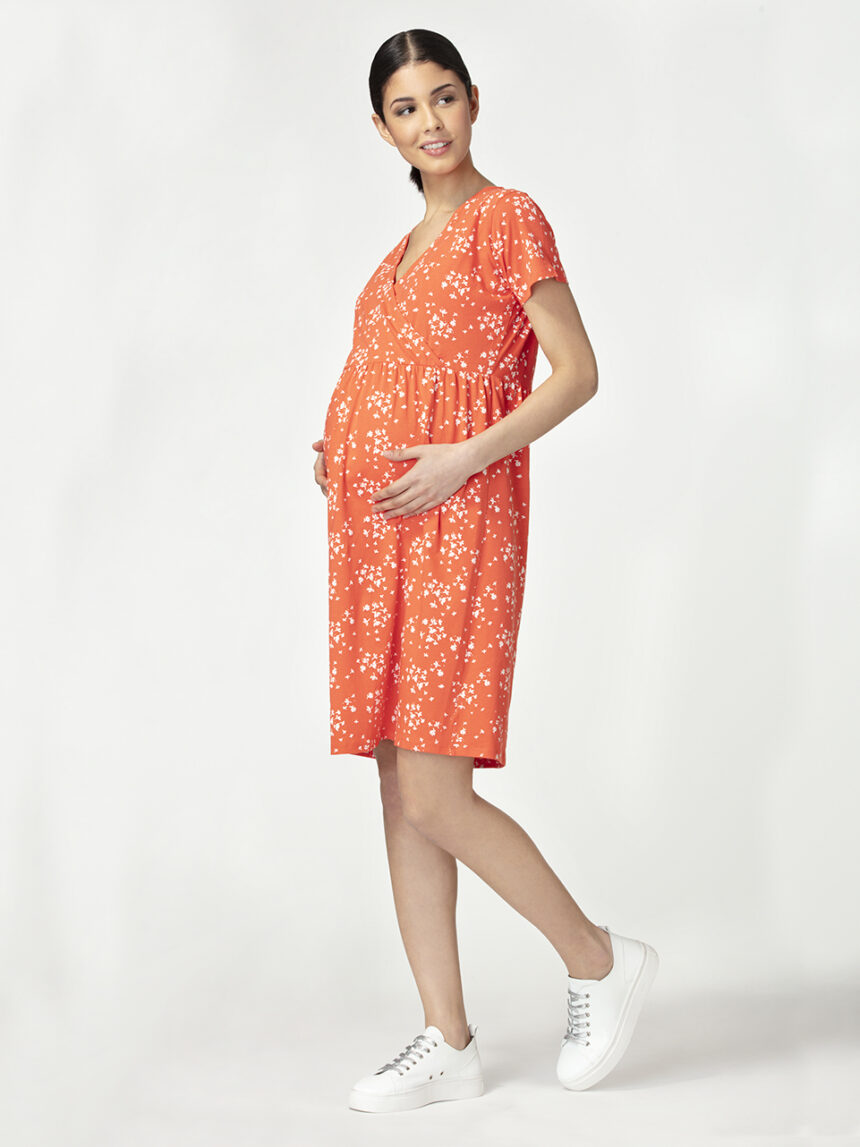 Vestido de amamentação para maternidade com padrão floral - Prénatal
