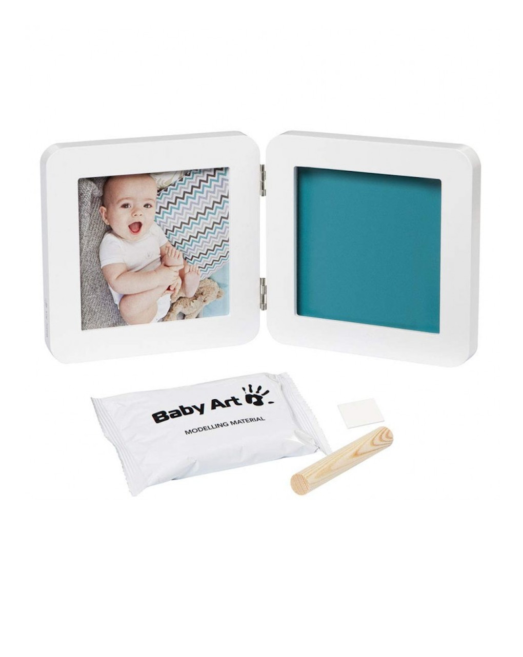 Moldura fotográfica simples de toque de baby art my baby - branca - Baby Art