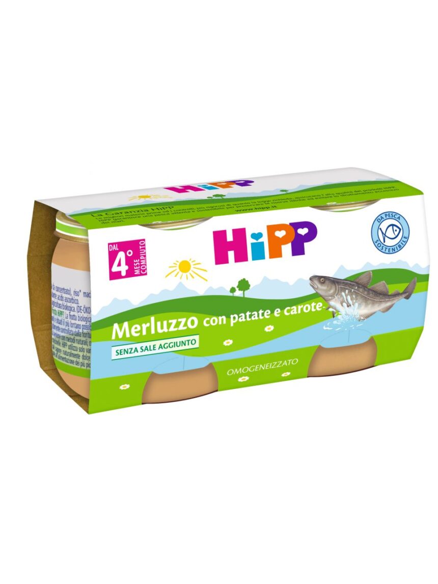 Hipp - bacalhau homogeneizado com batata e cenoura 2x80g - Hipp