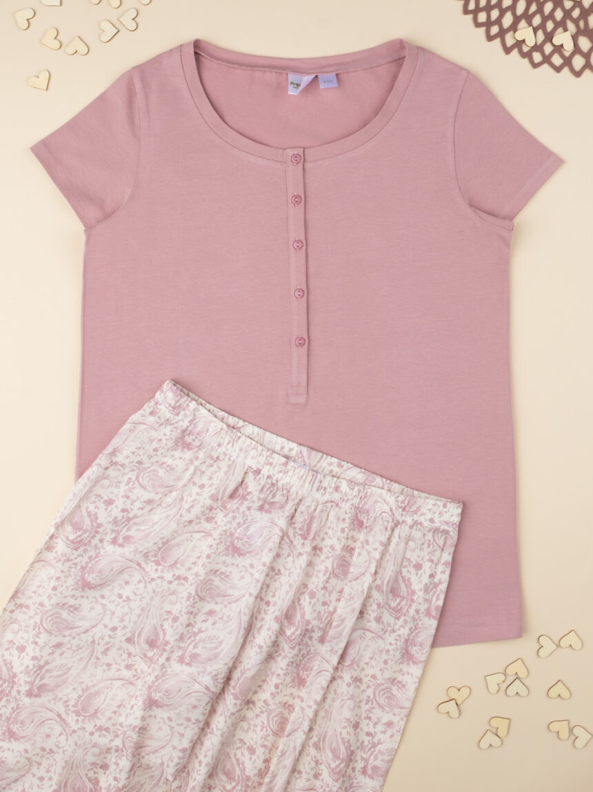 Calça de pijama "rosa gradiente" - Prénatal