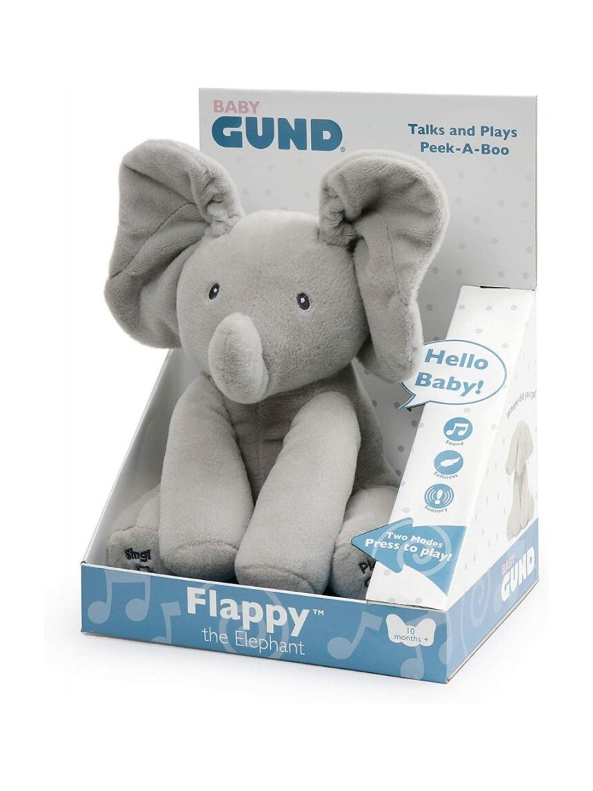 Gund - elefante de pelúcia interativo falando abano - Gund