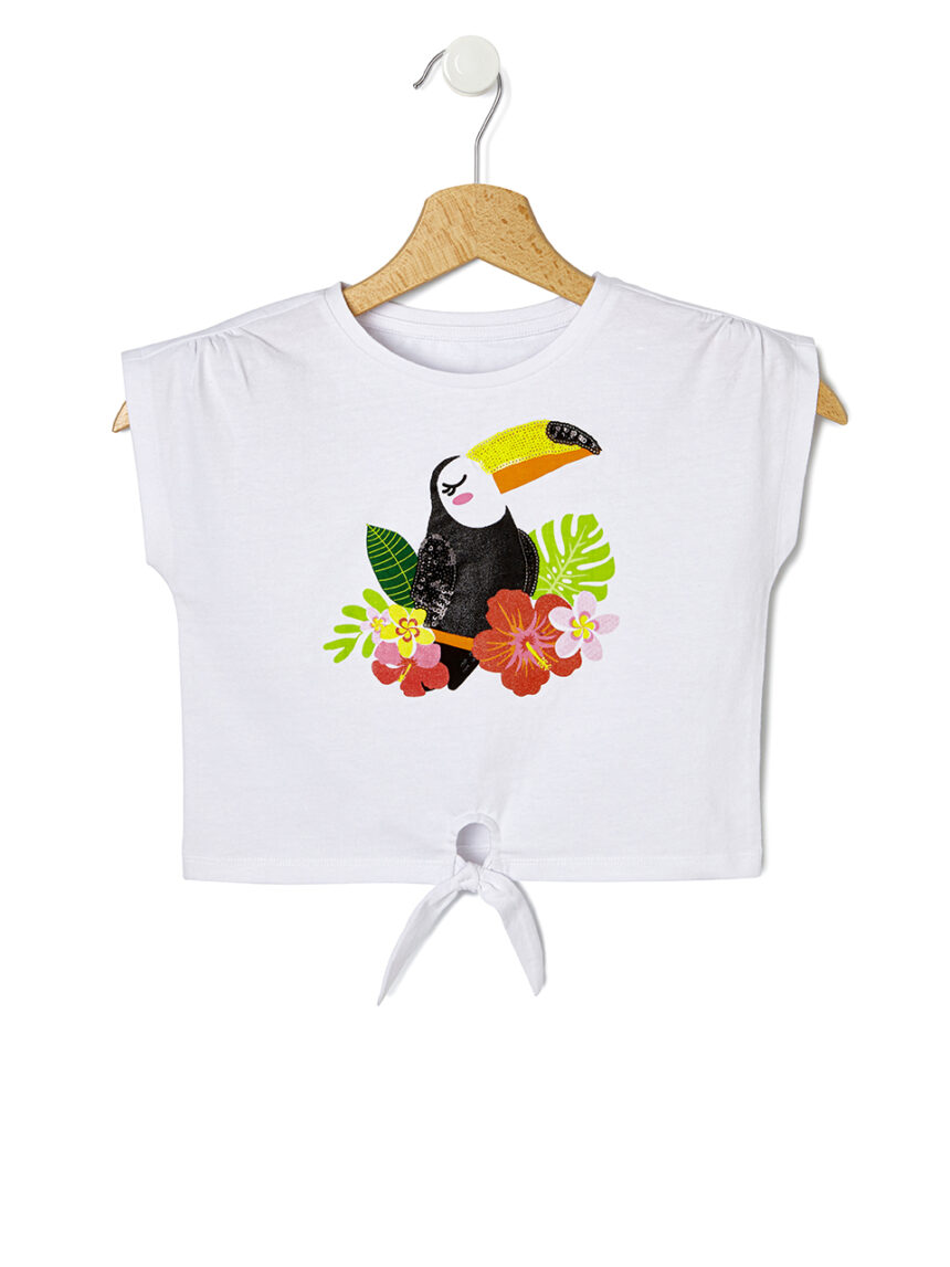Camiseta de meia manga com estampa do tucano - Prénatal
