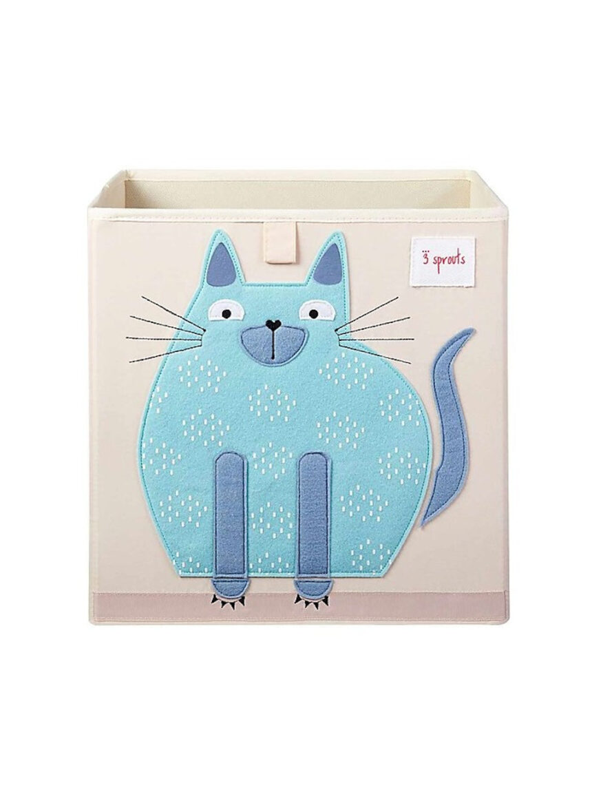 Caixa de armazenamento gato azul - 3 sprouts