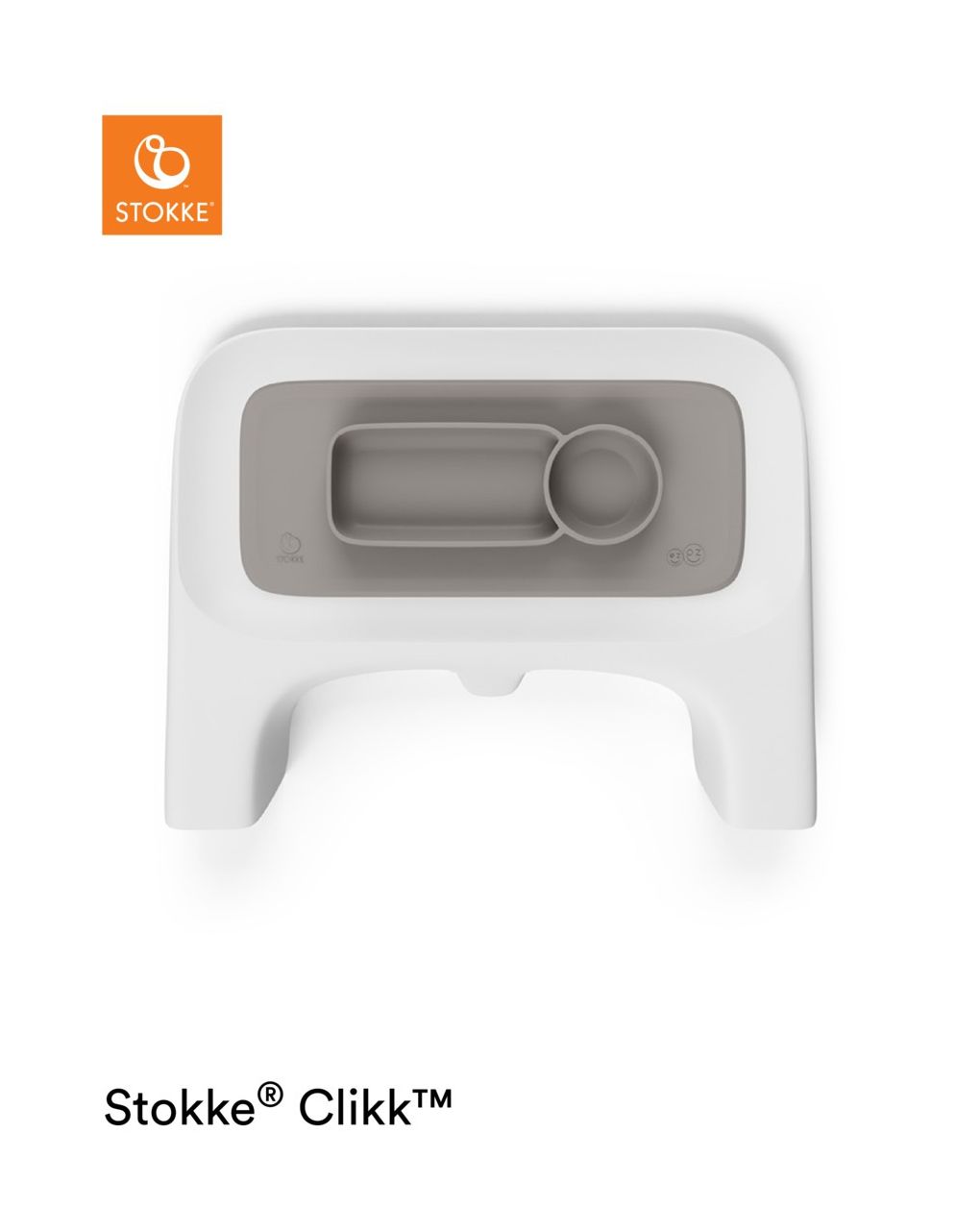 Ezpz ™ by stokke ™ placemat para bandeja clikk ™ - cinza claro - Stokke