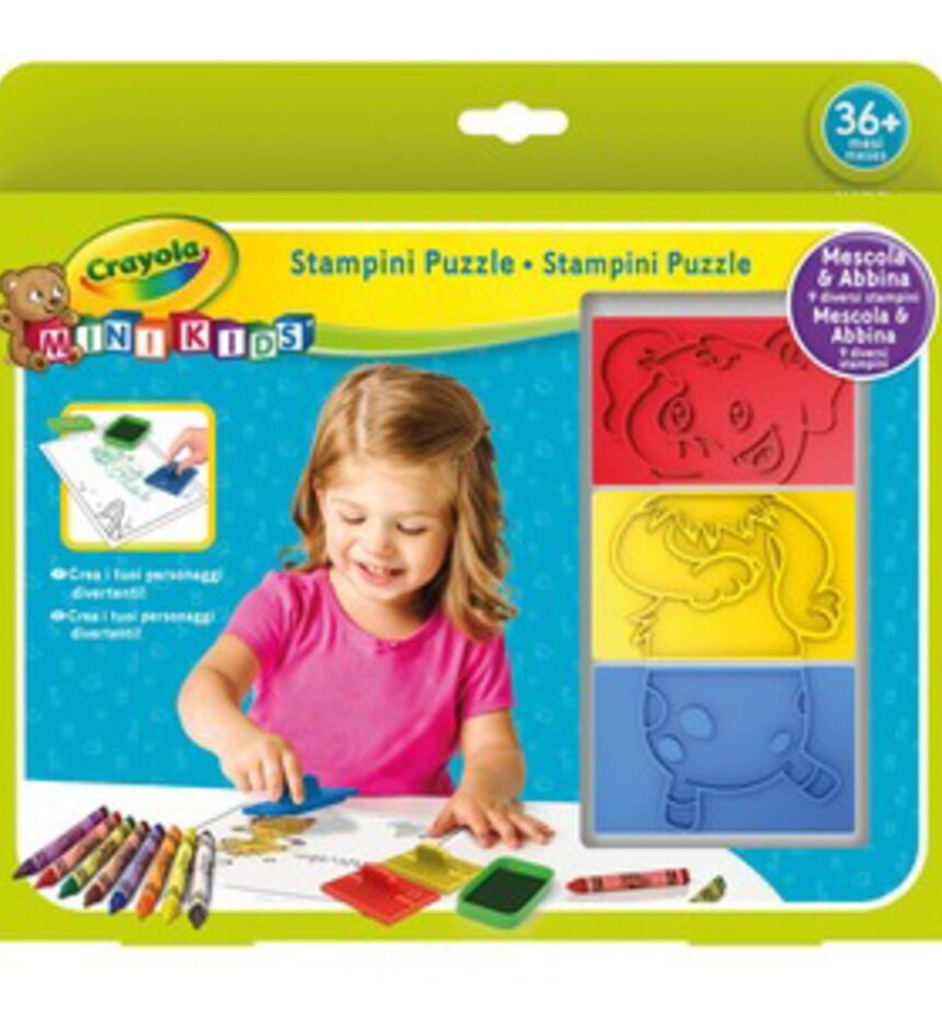 Crayola - conjunto de moldes de mini quebra-cabeças infantis - Crayola