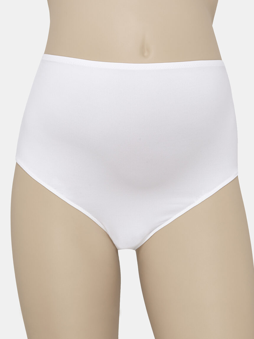 Pacote de 2 cuecas de cintura alta em branco - Prénatal