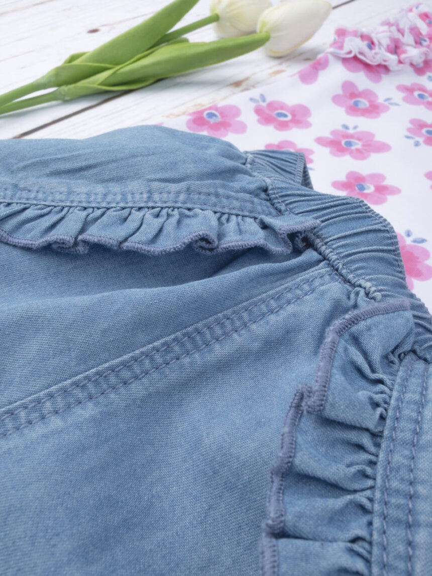 Shorts femininos completos + top "flor" - Prénatal