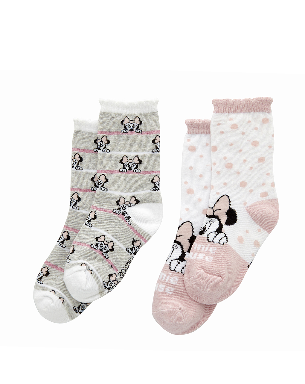Pacote de 2 pares de meias minnie até o joelho - Prénatal