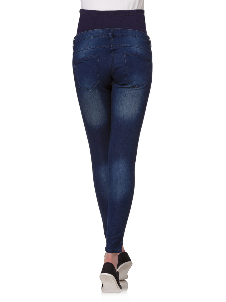 Calça justa em denim azul escuro - Prénatal