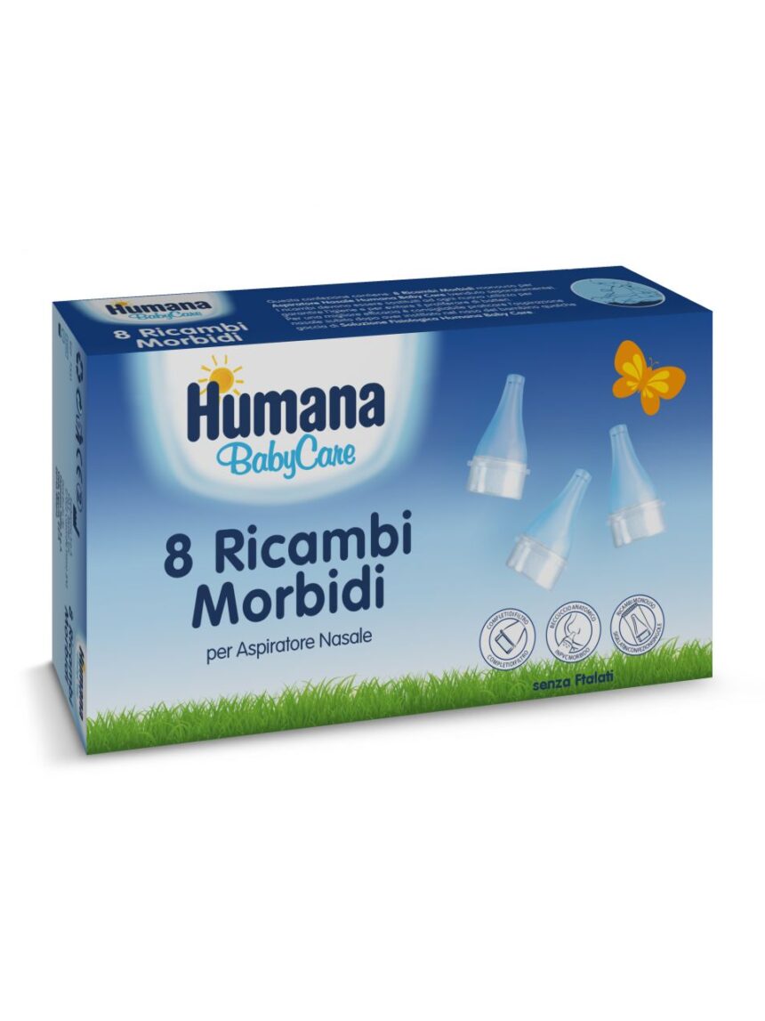 8 recargas suaves para aspirador nasal - Humana Baby Care