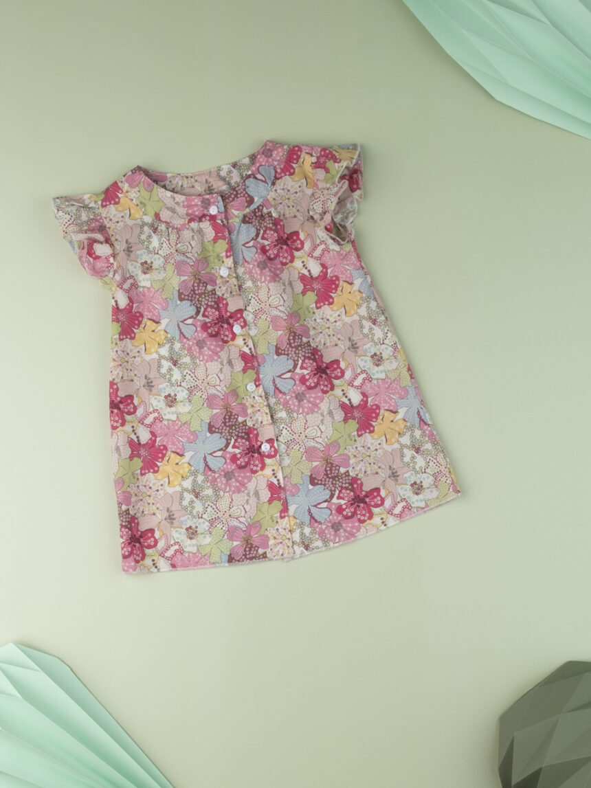 Camiseta infantil "flor doce" em tecido liberty - Prénatal