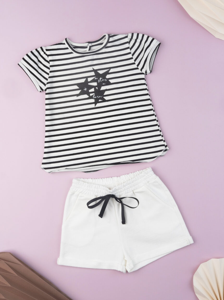 Bebé das bermudas tinta unita branca - Prénatal