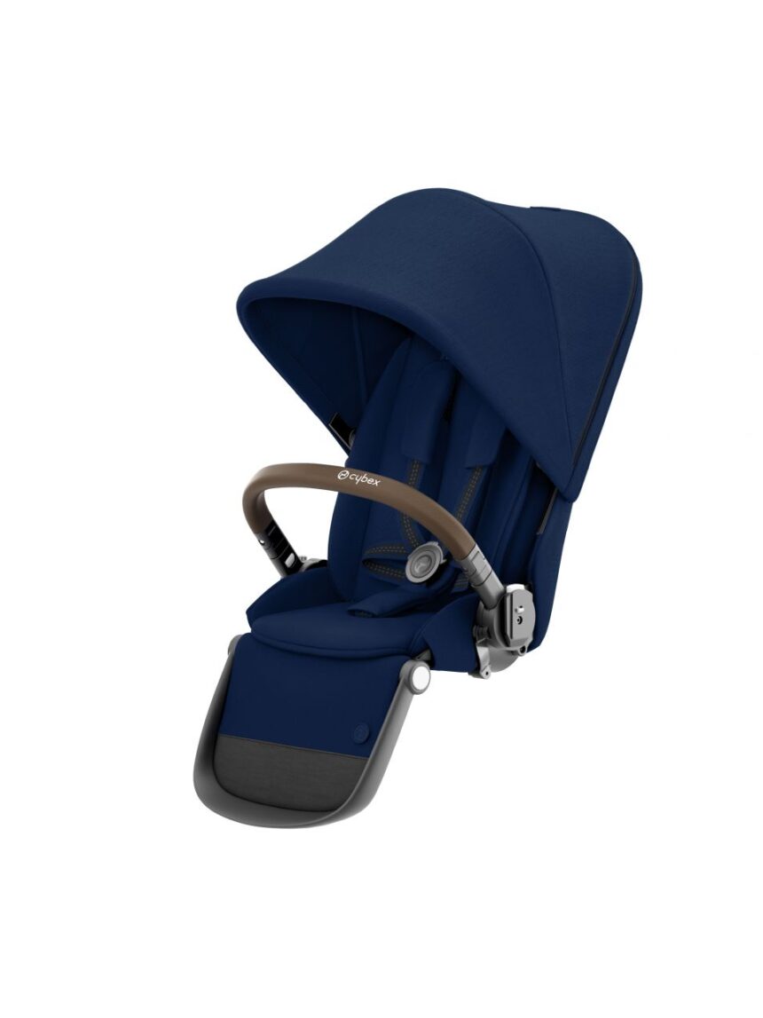 Assento adicional para o carrinho de gazela com estrutura cinza e alça de couro ecológico marrom - Cybex