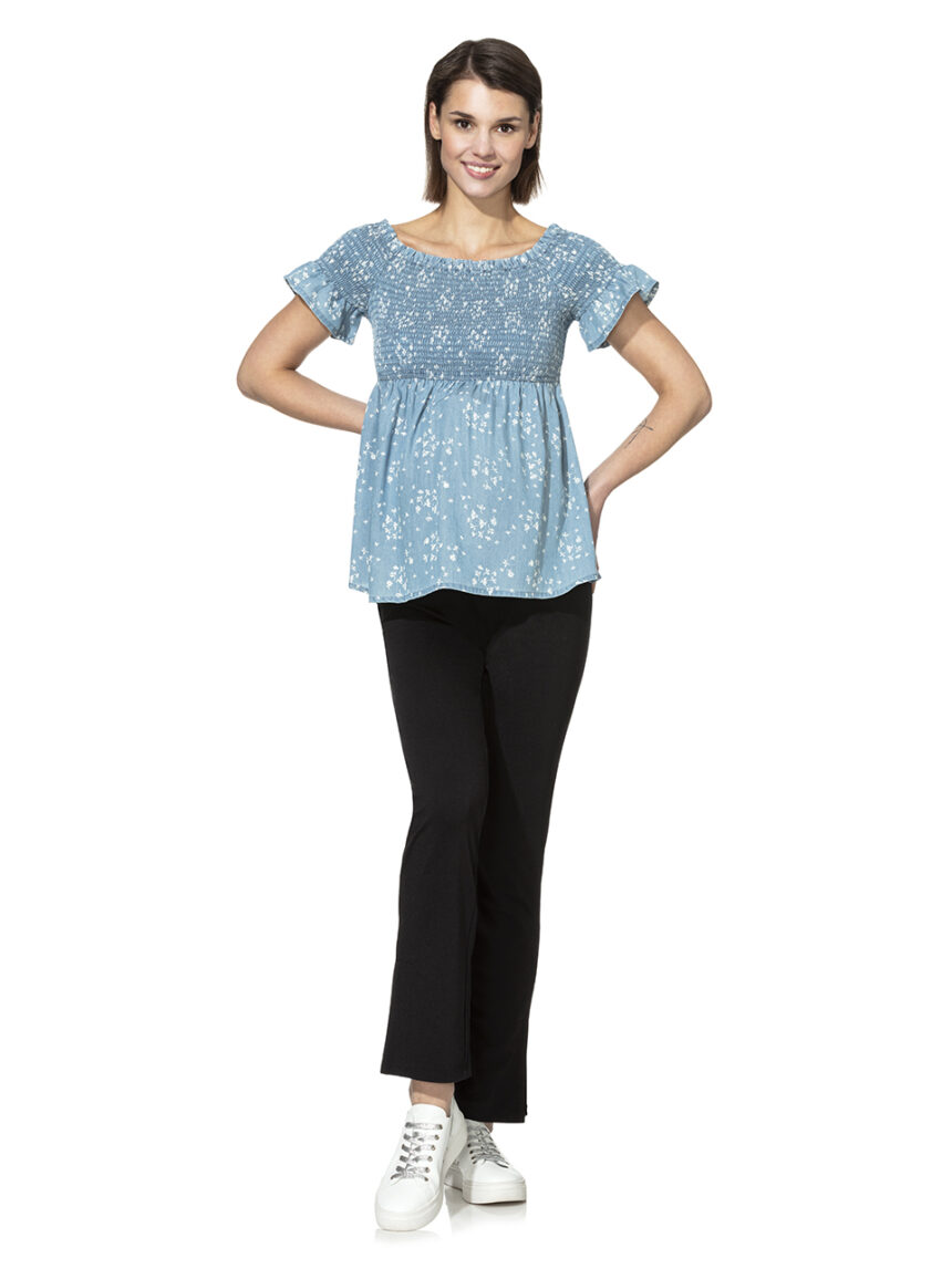 Blusa de meia manga com estampa allover - Prénatal