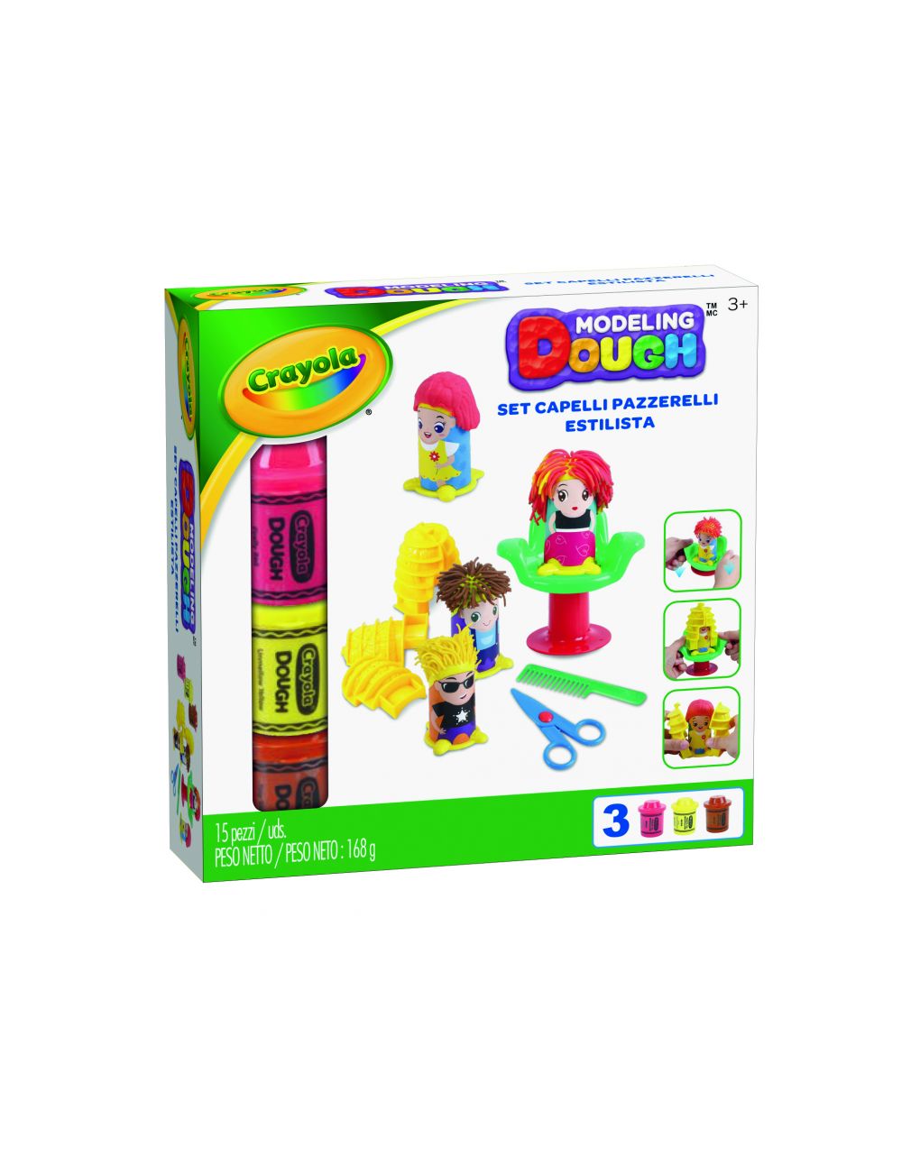 Crayola - conjunto de cabelo em pasta de modelagem pazzerelli - Crayola