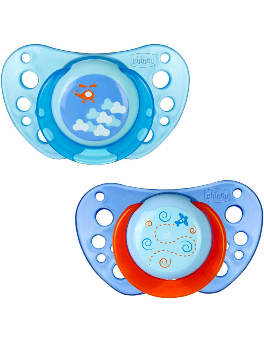 Chupeta de silicone de ar menino 6-12m (2pcs) - Chicco