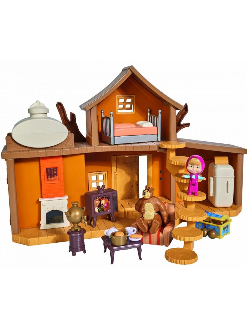 Masha e o urso - grande casa de urso com personagens - Masha&amp;Orso