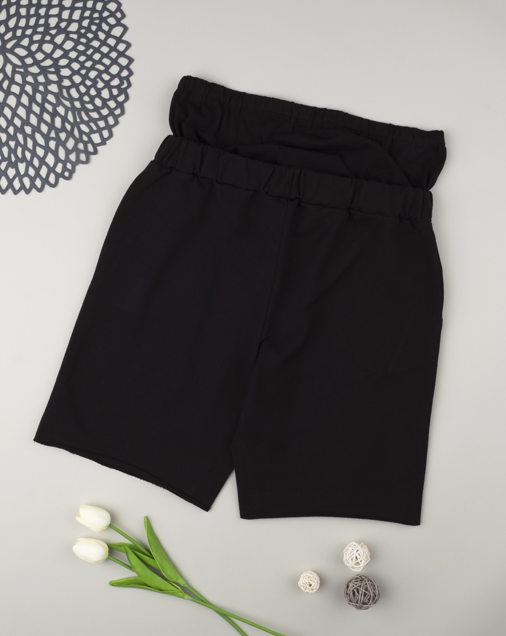 Bermuda felpati premaman preto - Prénatal